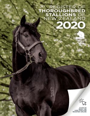 Fillable Online Thebreeders Co Nzall Postsstallion Registerstallion