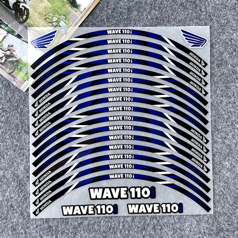 17 Inch Reflective Motorcycle Wheel Rim Sticker Stripe Decal Hubtape