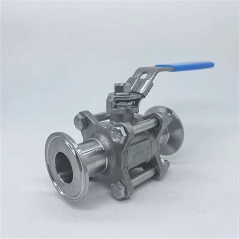 SS304 3PC Sanitary Tri Clamp Ball Valve Valve And Ball Valve