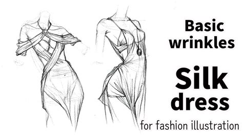 How To Draw Silk Dress For Fashion Illustrations 패션일러스트를 위한 실크 드레스