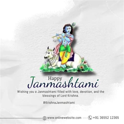 Modèle Happy Janmashtami Instagram Post Postermywall