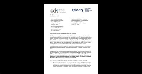 CDT Joins EPIC In Opposing New York Senate S Budget Bill Center For