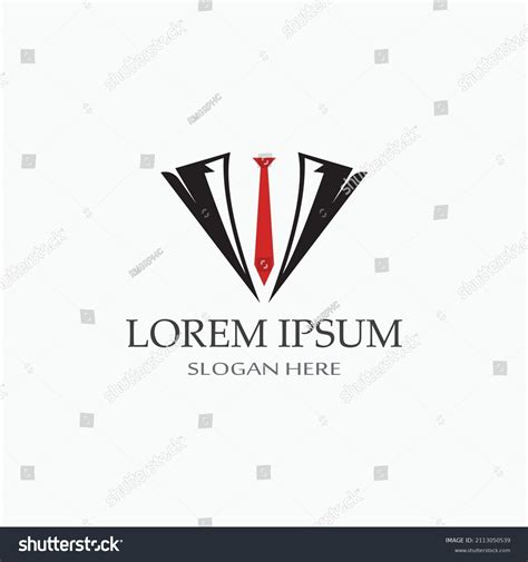 Tuxedo Icon Logo Menswear Design Template Stock Vector Royalty Free