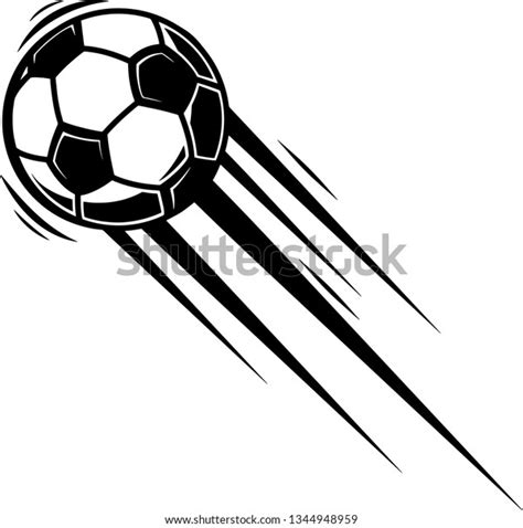 Soccer Football Ball Fast Motion Moving Stock Vector Royalty Free