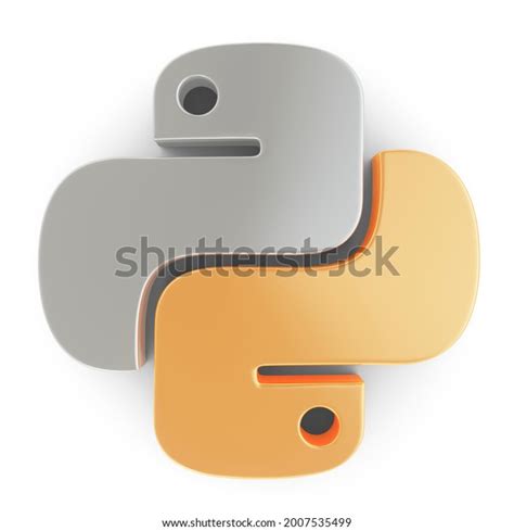 Python Symbol On White Background Gold Stock Illustration 2007535499