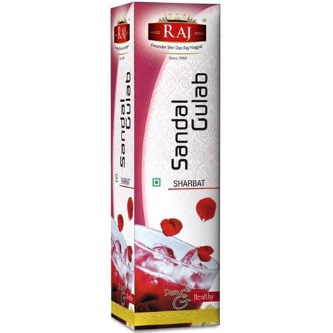 Ml Raj Sandal Gulab Sharbat Packaging Type Box At Rs Bottle In