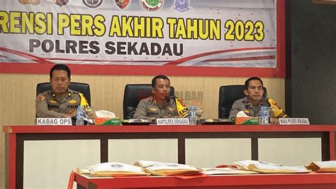 Polres Sekadau Gelar Press Release Akhir Tahun 2023 Trend Kejahatan