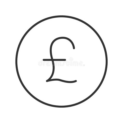 Pound Linear Icon Modern Outline Pound Logo Concept On White Ba Stock