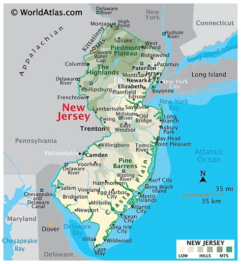 New York New Jersey Map - World Map