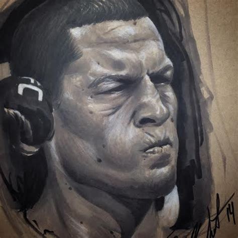 Incredible Black and Grey Nate Diaz Sketch by Kevin Soto