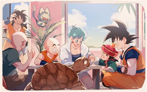 Son Goku Bulma Son Gohan Kuririn Muten Roushi And 3 More Dragon Ball And 1 More Drawn By