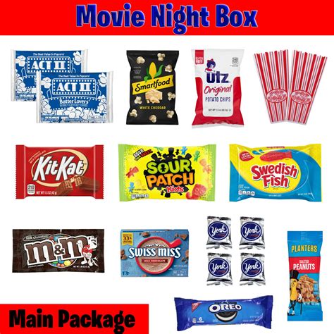 Family Movie Night Gift Box Movie Snacks Box Party Ideas for Date Night ...