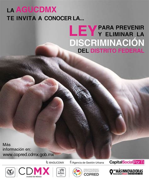 Conoce La Ley Para Prevenir Y Eliminar La Discriminación En La Cdmx Discriminacion Ley Cdmx