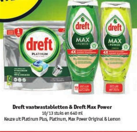 Dreft Vaatwastabletten Dreft Max Power 10 13 Stuks En 640 Ml