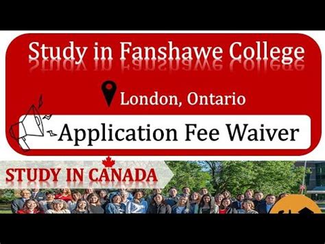 Fanshawe College Application Fee Waiver For September Intake