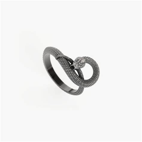 Uroboro Snake Ring Sterling Silver Feel No Pain