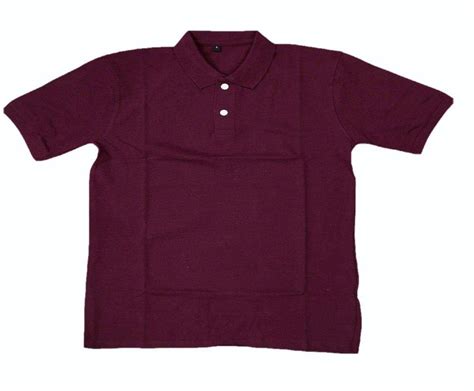 Men Plain Maroon Cotton T Shirt Polo Neck At Rs Piece In Kakinada