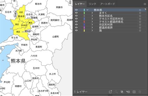 熊本県 市区町村別 白地図データ（eps） 地図素材をダウンロードにて販売するお店｜今八商店