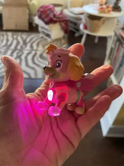 Paw Patrol Mighty Pups Light Up Badge And Feet Skye Figure Pink Eur 17 68 Picclick Fr