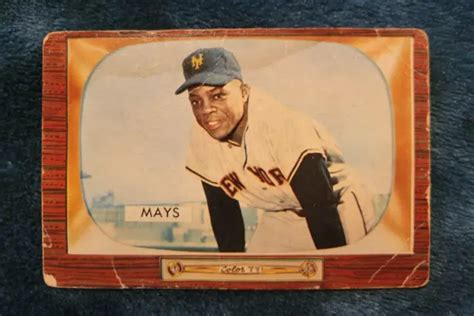 CARTE DE BASEBALL 1955 Bowman 184 Willie Mays New York Giants EUR 94