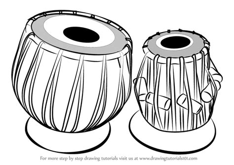 How to Draw a Tabla (Musical Instruments) Step by Step ...