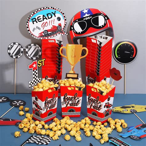 Buy Pieces Race Car Fuel Can Popcorn Treat Boxes Birthday Party