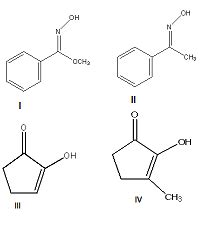 Chemical Structures Methoxy Phenyl Oxime I Acetophenone Oxime II