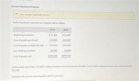 Solved Current Attempt In Progress Swifty Hardware Reported Chegg