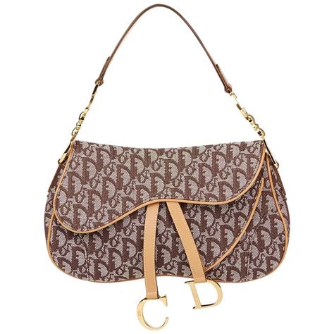 Christian Dior Brown Monogram Canvas Saddle Bag 2000s At 1stdibs