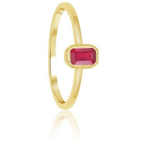 Bague En Or Jaune 375 Rubis Aurora Ocarat