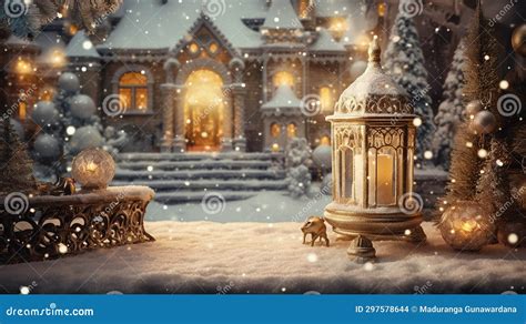 Enchanting Vintage Glittery Christmas Snow Scene - Magical Shimmer ...