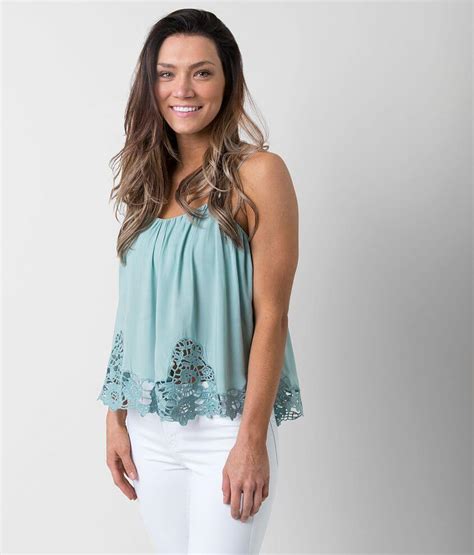 Willow And Root Crochet Tank Top Womens Tank Tops In Seafoam Buckle