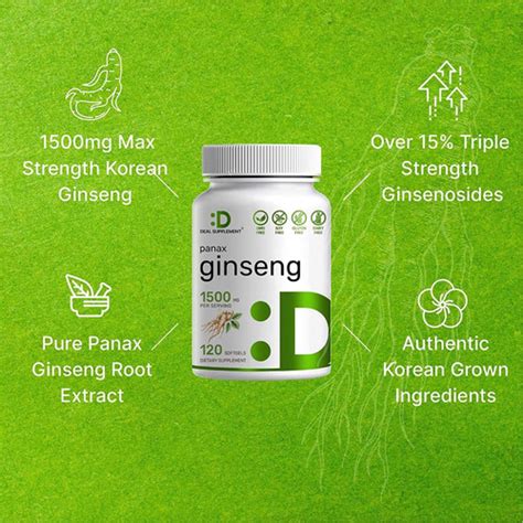 Cápsulas Blandas De Ginseng Panax Rojo Coreano 1500 Mg 120 Cuotas