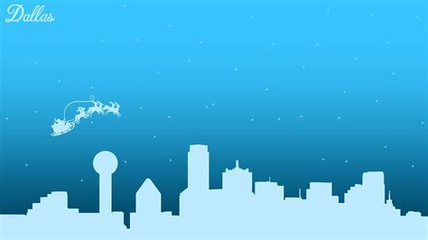 Christmas Dallas Skyline Illustration By Seazy On Behance