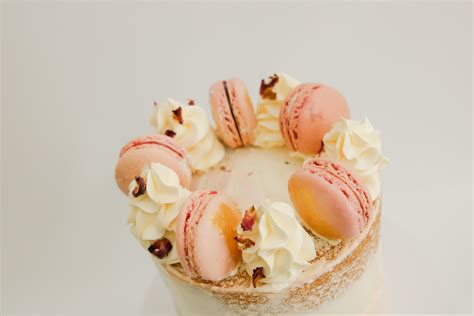 Layer Cake Semi Naked Macaron Cake And All