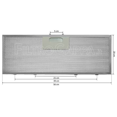 FILTRO CAPPA METALLICO 56 X 20 CM CM ELICA BOX IN GRI0077330A