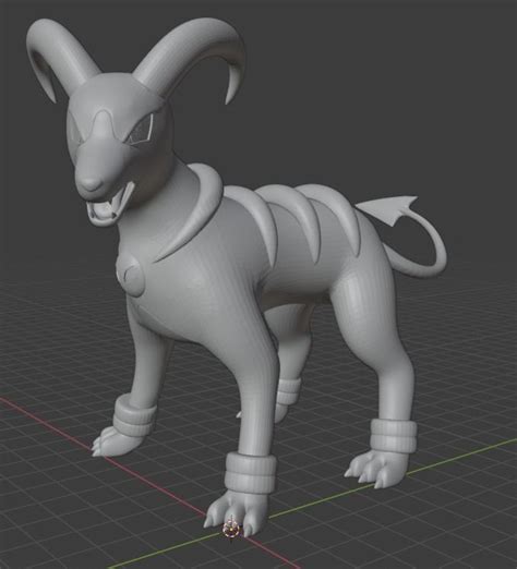 Pokemon Houndoom D Model D Printable Cgtrader