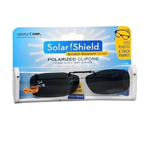 Solar Shield Fits Over Rimless Clip-On Sunglasses REC B 54 BLACK/GRAY ...