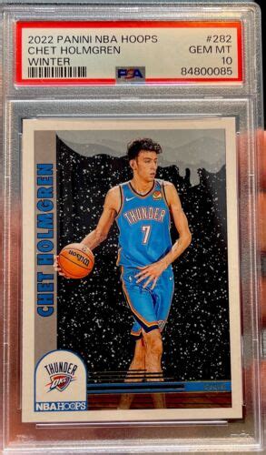 Panini Nba Hoops Rookie Chet Holmgren Tribute Winter Variation Psa