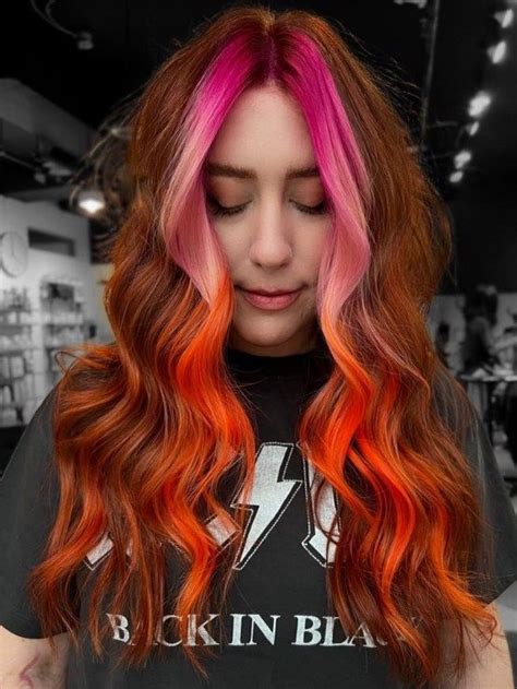 30 Beautiful Peekaboo Highlights Ideas For The Stylish You Hair Adviser Pink And Orange Hair