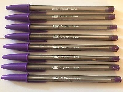 Lot of 8 PURPLE Bic Cristal Ballpoint Pens 1.6mm, Xtra-Bold 70330196278 | eBay