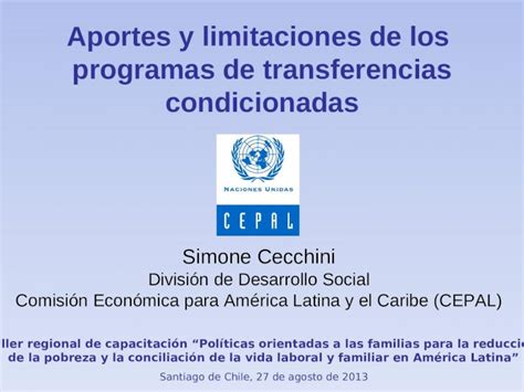 PPT Aportes Y Limitaciones De Los Programas De Transferencias