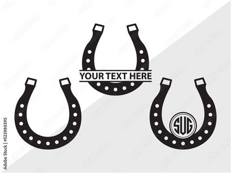 Horseshoe Monogram Svg Horseshoe Svg Triumph Horseshoe Svg Horse