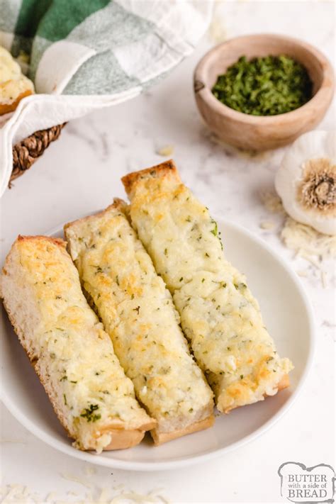 Easy Cheesy Garlic Bread Butter With A Side Of Bread