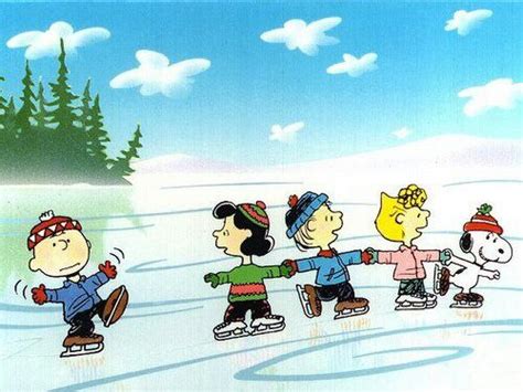 Charlie Brown Christmas Snoopy Ice Skating