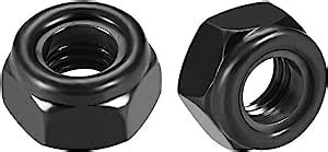 Uxcell Hex Lock Nuts M X Mm Carbon Steel Nylon Insert Self