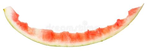 Peel Of Eaten Watermelon Isolated Stock Photo Image Of Fresh Yellow