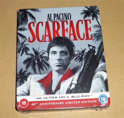 SCARFACE 4K UHD Blu Ray UK STEELBOOK 40th Anniversary Edition En