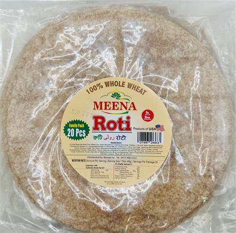 WHOLE WHEAT ROTI(20pc) - Meena USA