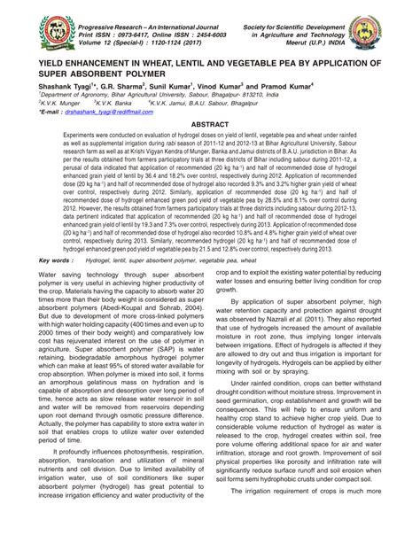 Pdf Yield En Hance Ment In Wheat Len Til And Veg E Ta Ble Pea By Ap